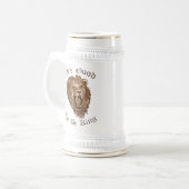 Es ist gut, König Lion Beer Stein zu sein Bierglas (Vorderseite Links)