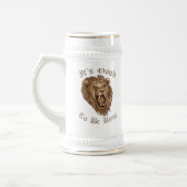 Es ist gut, König Lion Beer Stein zu sein Bierglas (Links)