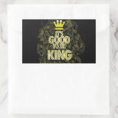 ES IST GUT, KÖNIG ZU SEIN. RECHTECKIGER AUFKLEBER (Tasche)