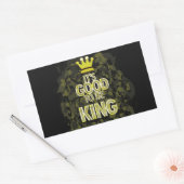 ES IST GUT, KÖNIG ZU SEIN. RECHTECKIGER AUFKLEBER (Umschlag)