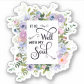 Es ist gut lila floraler Rahmen Aufkleber (Vorderseite)