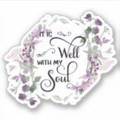 Es ist gut lila floraler Rahmen Aufkleber (Vorderseite)