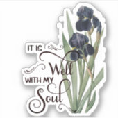 Es ist gut lila Iriskleber Aufkleber (Vorderseite)