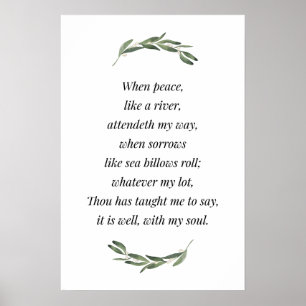 Es ist gut mit meinem Soul, Bibel Verse Print, Hym Poster