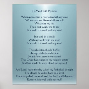 Es ist gut mit meinem Soul Comforting Hymn Art Pos Poster