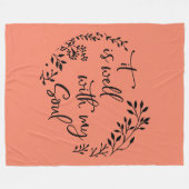 Es ist gut mit meinem Soul Fleecedecke (Vorderseite (Horizontal))