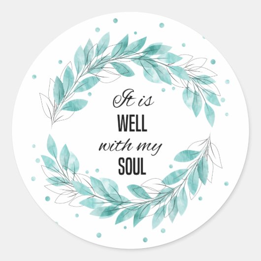 Es ist gut mit meinem Soul Runder Aufkleber (Vorderseite)