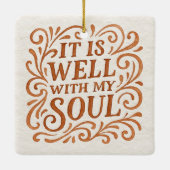 Es ist gut mit meinem Soul Typografie Keramikornament (Rückseite)