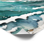 "Es ist gut mit meinem Soul" Wasserfarbenwelle Poster (Ecke)