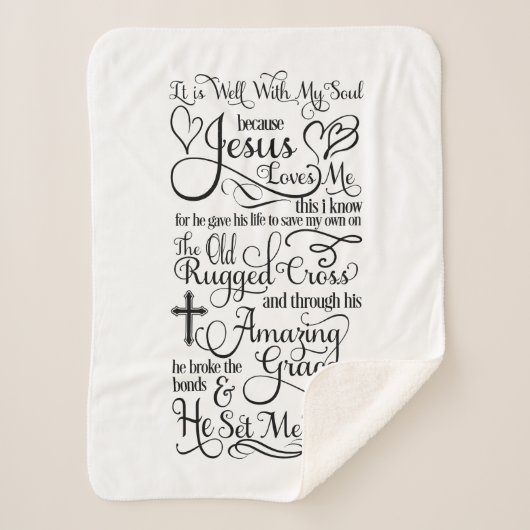 Es ist gut mit meinem Soul, weil Jesus mich  Sherpadecke (Vorderseite)