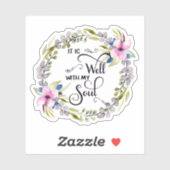 Es ist gut rosa, floraler Aufkleber (Blatt)