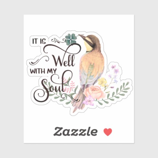 Es ist gut rosa Vogel Aufkleber (Blatt)