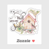 Es ist gut Vogelhaus Aufkleber (Blatt)