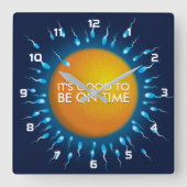 ES IST GUT, ZEIT ZU SEIN QUADRATISCHE WANDUHR (Vorderseite)