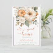 Es ist gut, Zuhause Pumpkin Housewarming Party zu Einladung (Stehend Vorderseite)