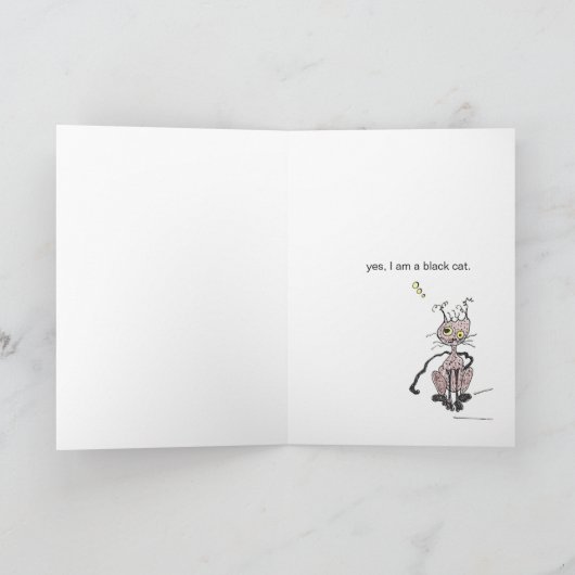 Es ist Halloween. Das bekomme ich ständig. Karte (Innenseite)