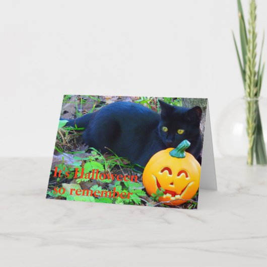 Es ist Halloween Lil'Blackie Feiertagskarte (Vorderseite)