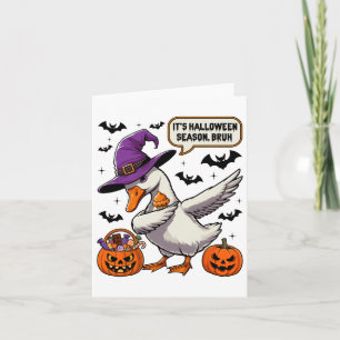 Es ist Halloween Saison Bruh Funny Goose Kostüm Sp Karte
