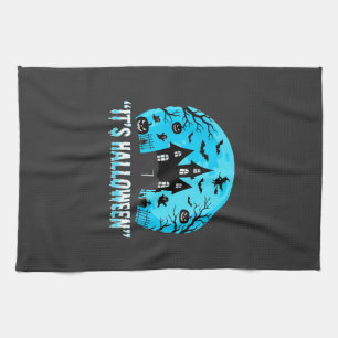 Es ist Halloween Spukhaus Fledermaus Design Geschirrtuch