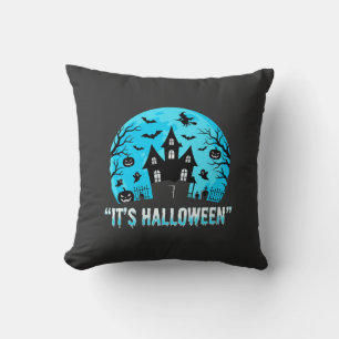 Es ist Halloween Spukhaus Fledermaus Design Kissen