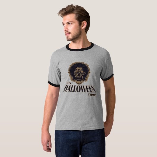 Es ist Halloween Zeit - beängstigender Blick T-Shirt (Vorne ganz)