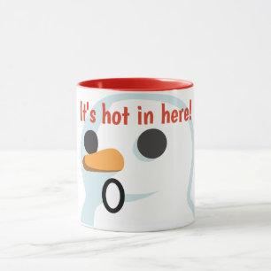 "Es ist heiß hier drin!" Funny niedlich Snowman Ho Tasse