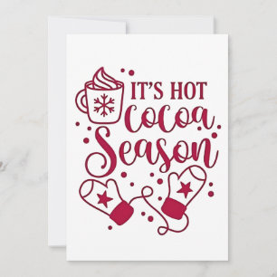 Es ist heiße Schokoladen-Saison Kakao Weihnachten Einladung