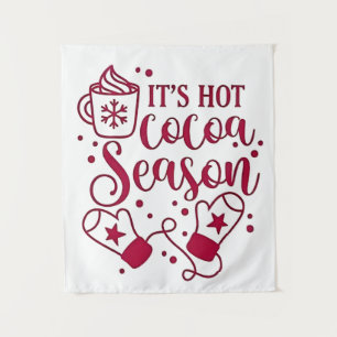 Es ist heiße Schokoladen-Saison Kakao Weihnachten Wandteppich