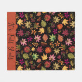 Es ist Herbst-Herbst-Herbst-Leaves-Erntedank-Muste Fleecedecke (Vorderseite (Horizontal))