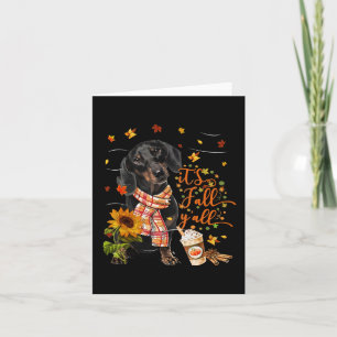 Es ist Herbst, ihr Dachshund-Hunde, Erntedankfest Karte