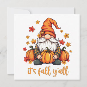 Es ist Herbst Ihr Gnome Kürbis Herbst Thanksgiving Einladung