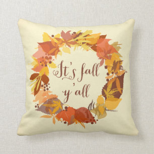 Es ist Herbst ihr Leute, Herbstlaub Kranz Kissen