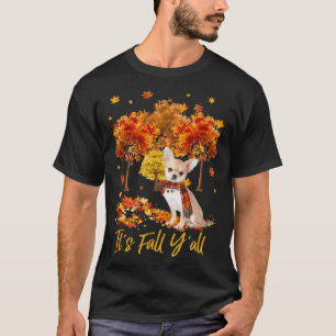 Es ist Herbst, Leute, Chihuahua-Hund-Baum-Kürbis-H T-Shirt