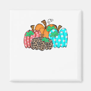 Es ist Herbst, Leute Damen Kürbis Leoparden Druck Magnet
