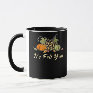 Es ist Herbst Leute! Froher Herbst Leopard Tasse