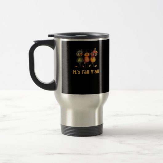 Es ist Herbst, Leute! Rustikal Minimal Sauber Reisebecher (Links)