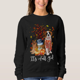 Es ist Herbst, Leute St. Bernhard Hund Kürbis Herb Sweatshirt