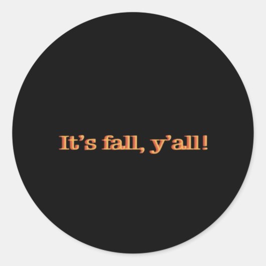 Es ist Herbst! Retro Classic Runder Aufkleber (Vorderseite)