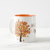 Es ist Herbst-Tasse Zweifarbige Tasse (Vorderseite Links)