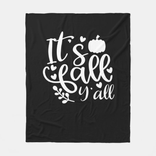 Es ist Herbst! Trendy Graphic Fleecedecke (Vorderseite)