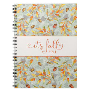 Es ist Herbst-Typografie Notizblock