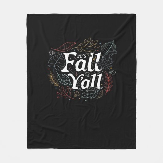 Es ist Herbst Y’all Autumn Design Retro Classic Fleecedecke (Vorderseite)