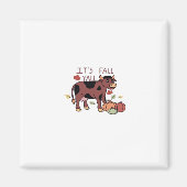 Es ist Herbst Y’all Cow Retro Style Magnet (Vorne)