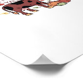 Es ist Herbst Y’all Cow Retro Style Poster (Ecke)