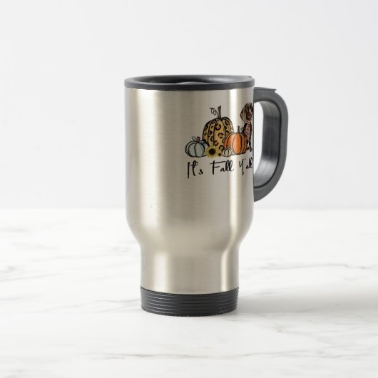 Es ist Herbst Y’all Dackel Lässig Reisebecher (VorderseiteRechts)