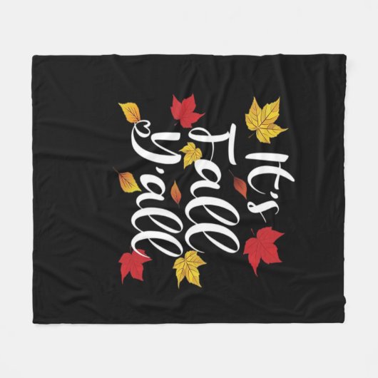 Es ist Herbst Y’all Funny Autumn Ästhetik Style Fleecedecke (Vorderseite (Horizontal))