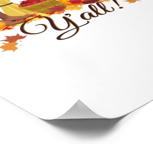 Es ist Herbst Y’all Funny & Cool Retro Poster (Ecke)