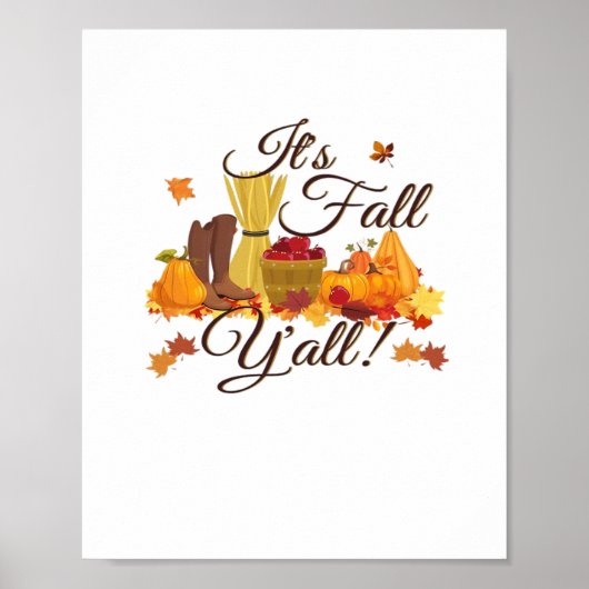 Es ist Herbst Y’all Funny & Cool Retro Poster (Vorne)