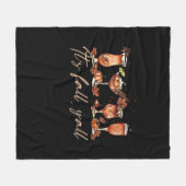 Es ist Herbst Y’all Funny Pumpkin Spice Fall Cockt Fleecedecke (Vorderseite (Horizontal))