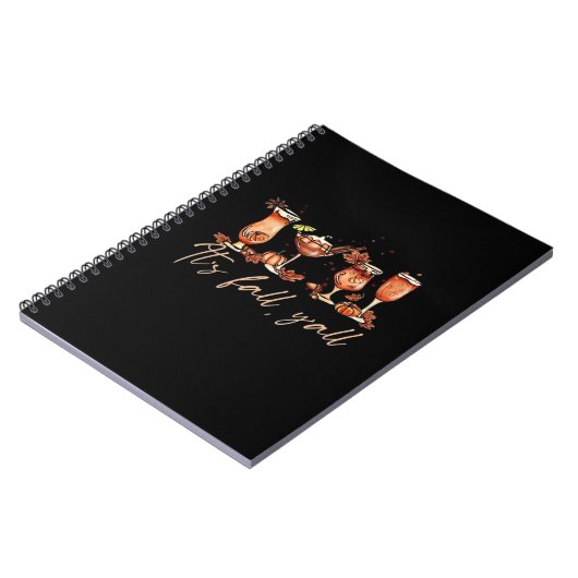 Es ist Herbst Y’all Funny Pumpkin Spice Fall Cockt Notizblock (Linke Seite)